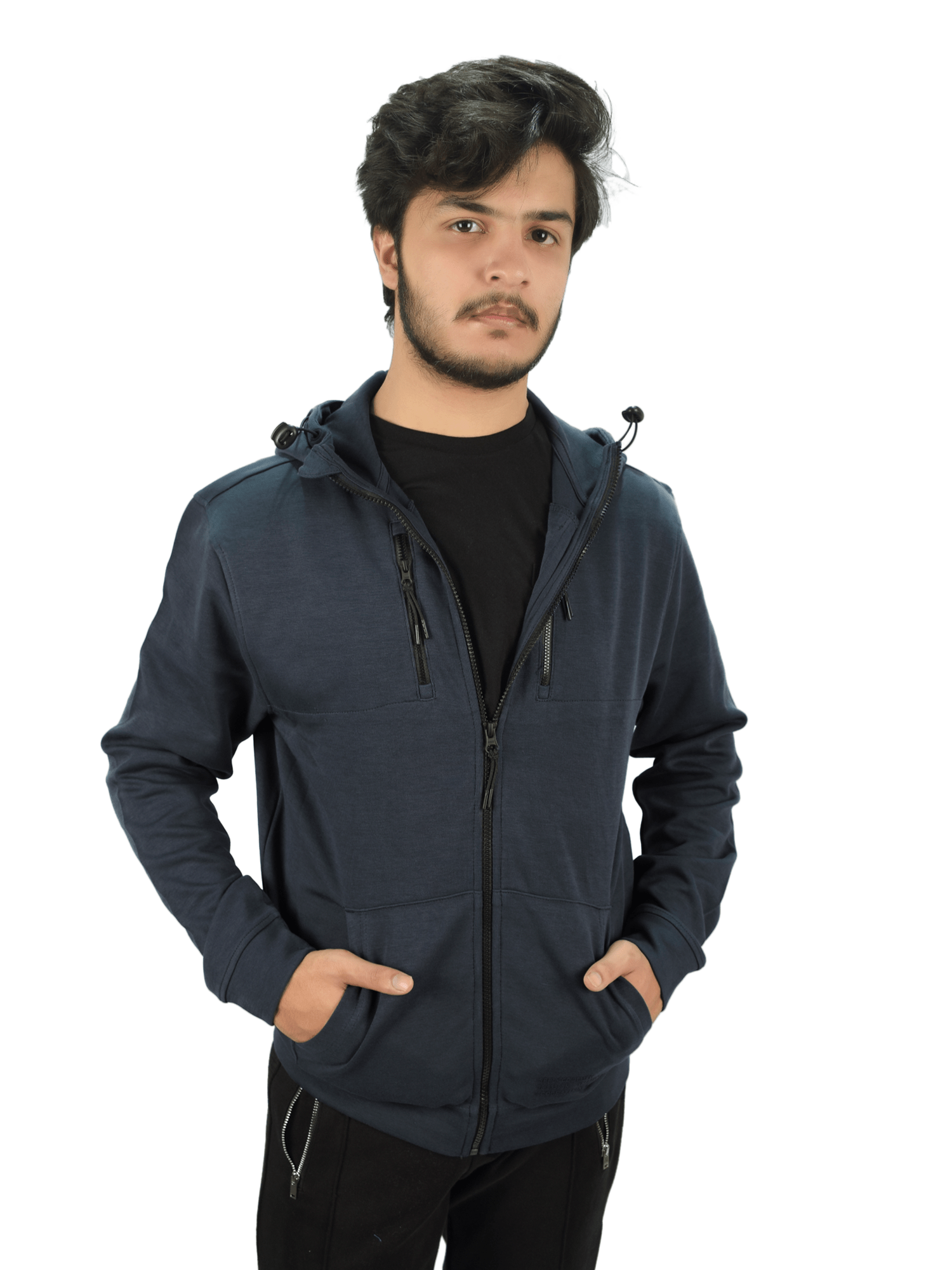 Hoodie zipper navy hotsell