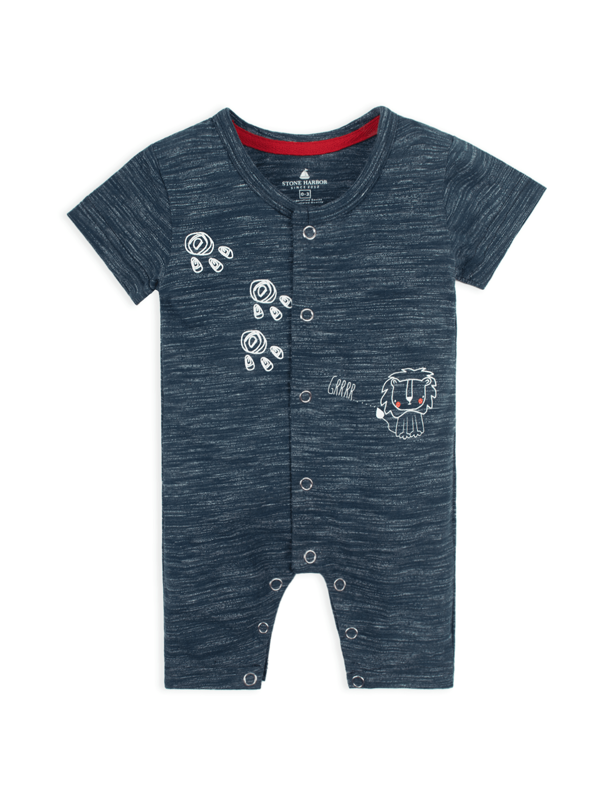 Stone Harbor Baby Rompers MINI BOY&#39;S TEXTURED NAVY ROMPER