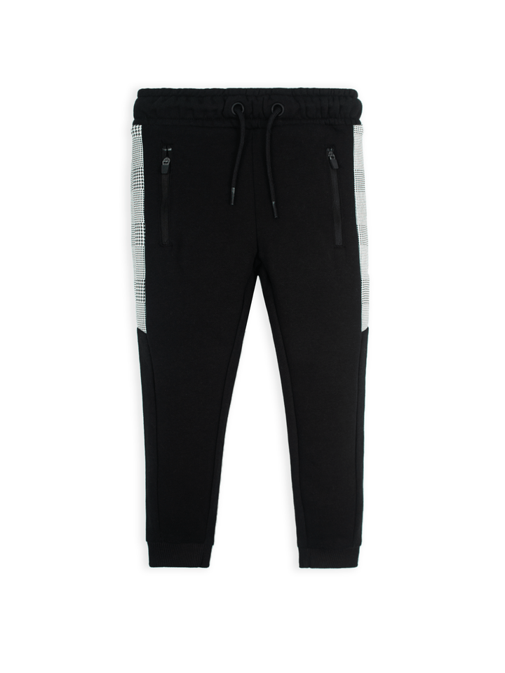 Stone Harbor BOY'S BLACK PANELED FLEECE JOGGER