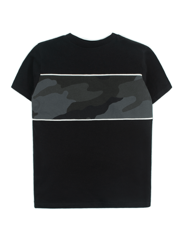 Stone Harbor BOY'S BLACK PANELED T-SHIRT