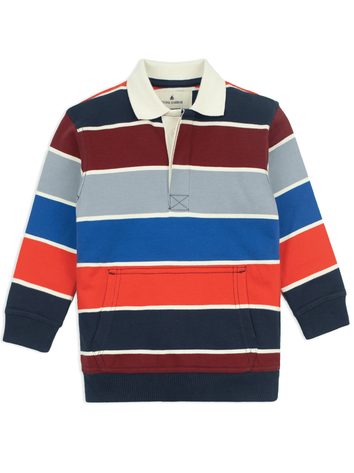 Stone Harbor BOY'S POLO BOY'S FLEECE STRIPER RUGBY