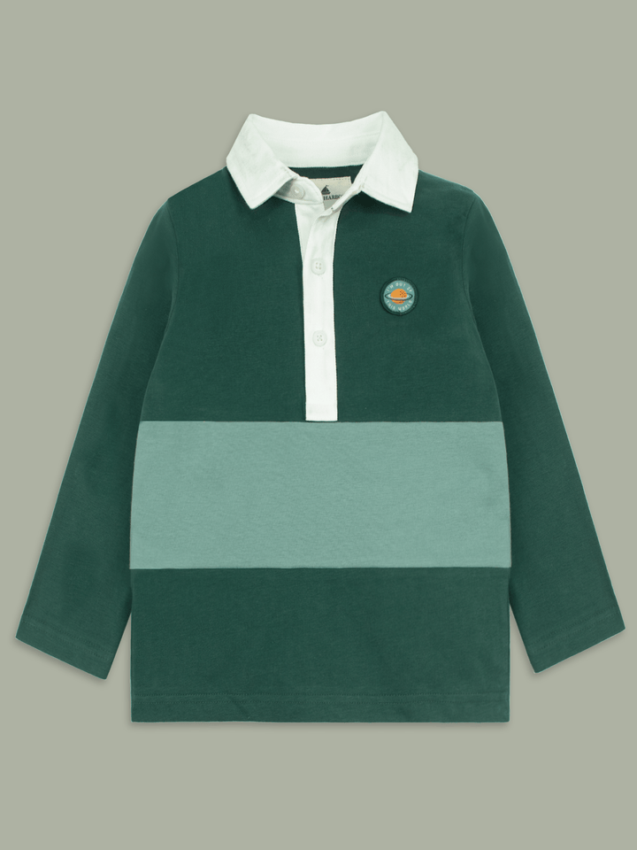 Stone Harbor Boy's Polo Shirt BOY'S GREEN LONG SLEEVES POLO