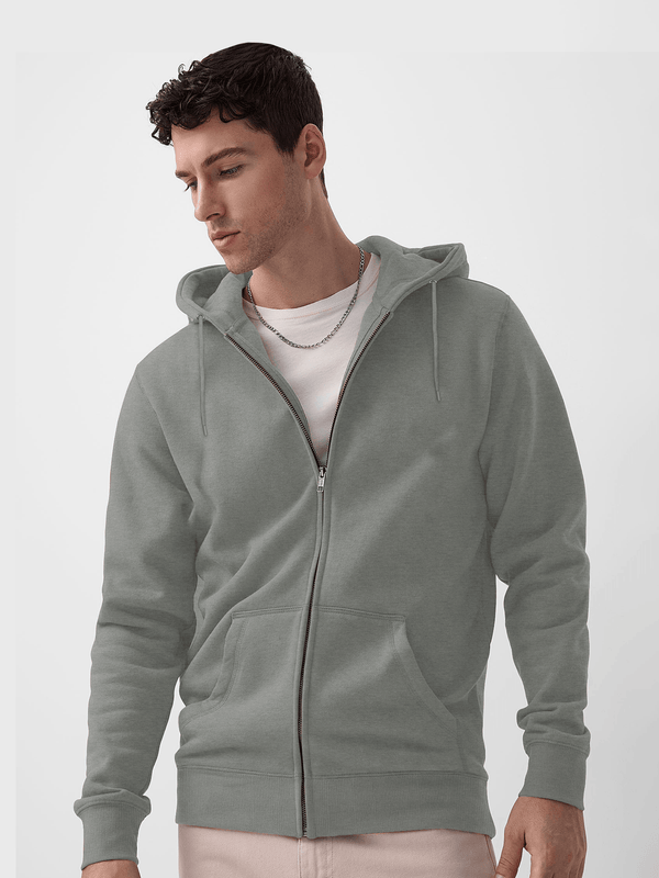 Stone Harbor MEN'S GREY FLEECE ZIP-UP HOODIE