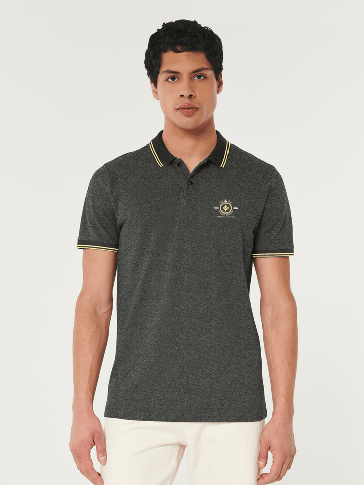 Stone Harbor MEN'S PREMIUM CHARCOAL POLO SHIRT