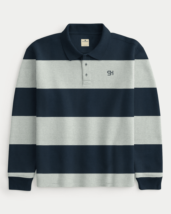 Stone Harbor Men's Rugby Shirt MEN'S NAVY STRIPER RUGBY