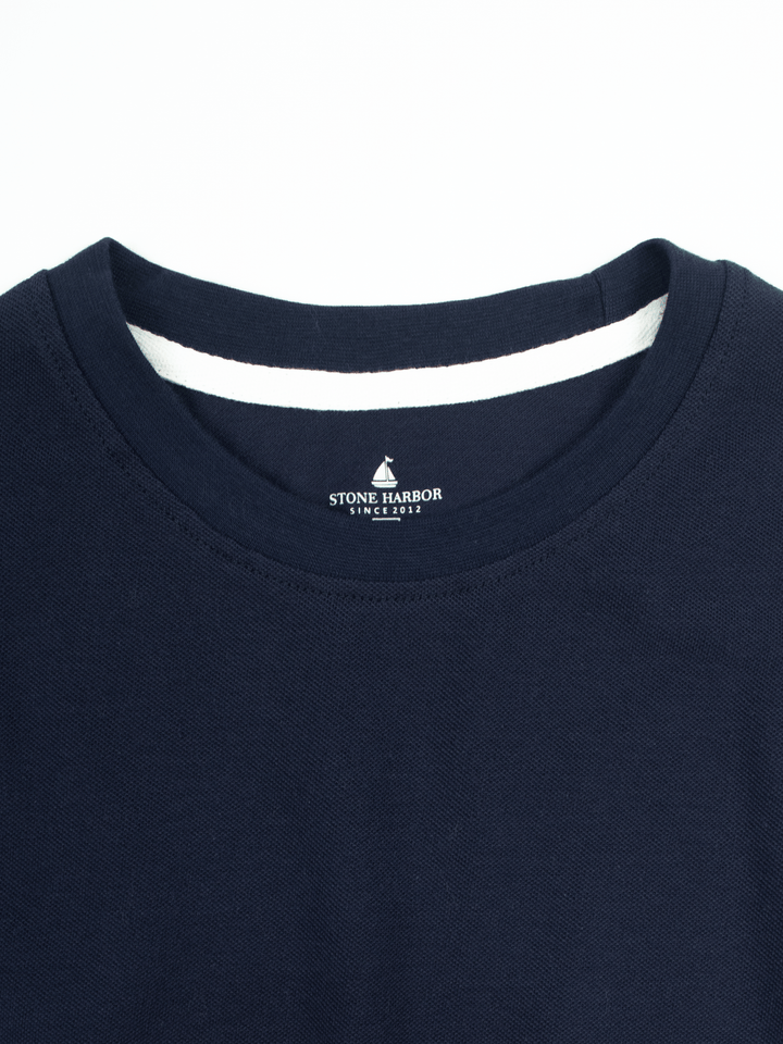 Stone Harbor Men's T-Shirt MEN'S YARN DYED NAVY T-SHIRT