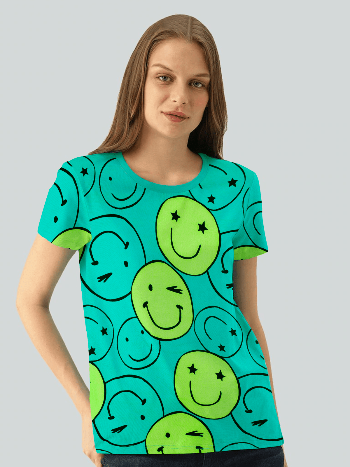 Stone Harbor WOMEN&#39;S TEAL SMILEY T-SHIRT