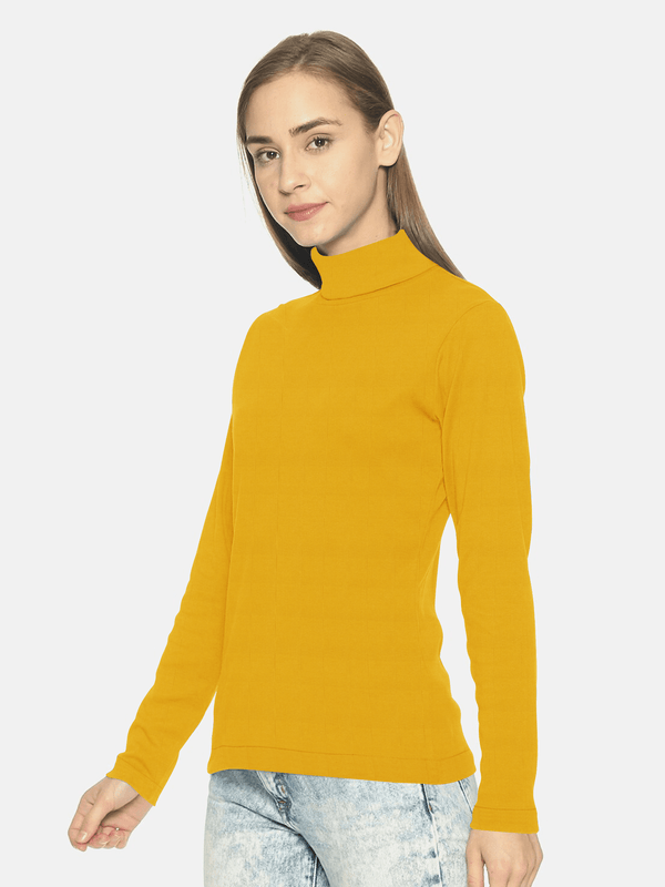 Stone Harbor WOMEN'S TRENDY MUSTARD HIGH NECK