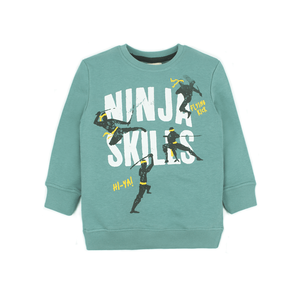 Stone Harbor Boy's Sweat Shirt BOY'S NINJA TEAL SWEATSHIRT