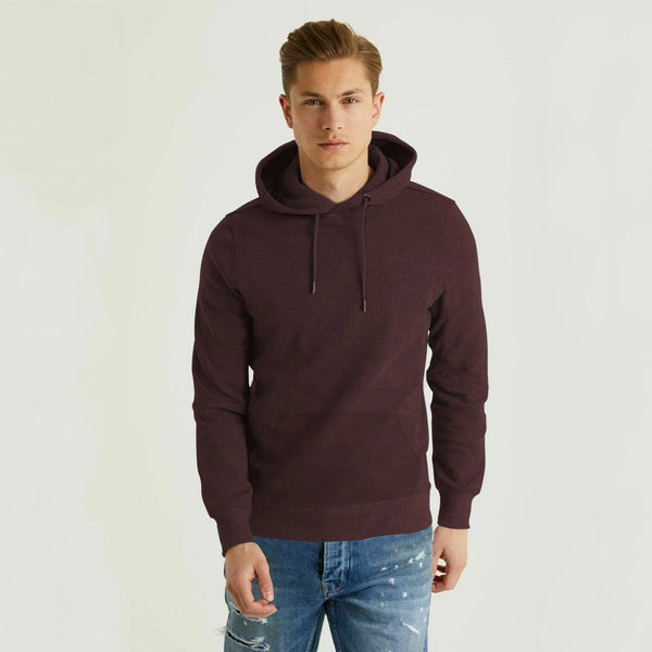 Stone Harbor Men's Hoodies MEN'S BURGUNDY FLEECE PULLOVER HOODIE