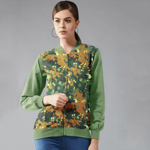 Stone Harbor Women Hoodie WOMEN'S FLEECE GREEN FOREST JACKET